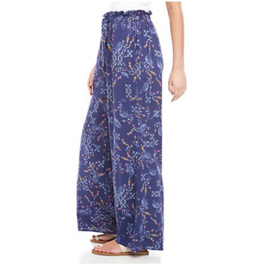 Wonderly floral pants high waisted drawstring